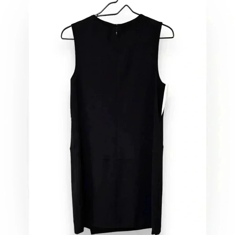 Women's BR Monogram sleeveless cutout sheath dress in black/white size 10 - Picture 3 of 15